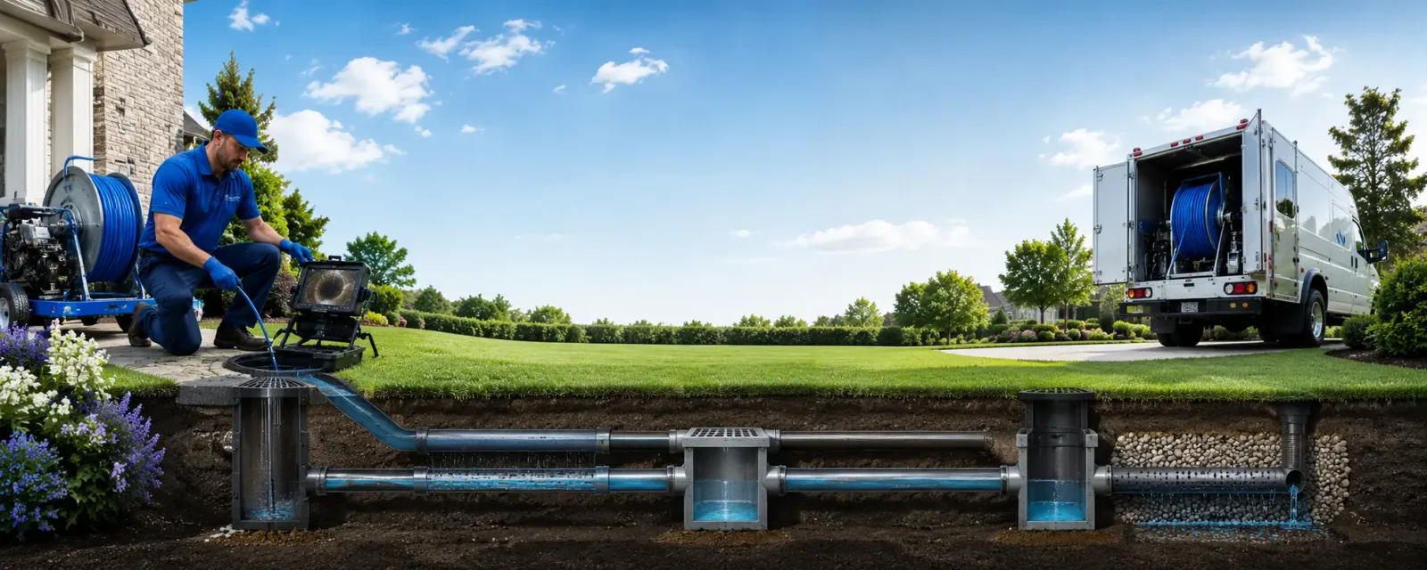 Outdoor drain cleaning information for Clear, AK